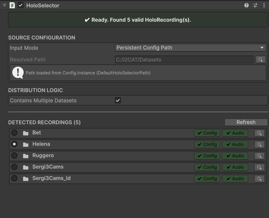 Inspector HoloSelector List